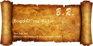 Bogdány Rita névjegykártya